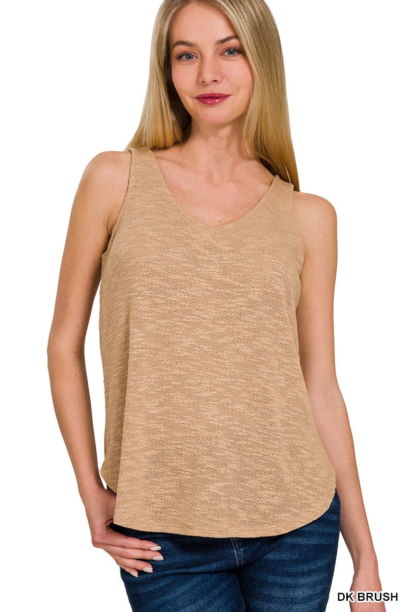 Shirts Women’s V Neck Sleeveless Cami Top HT-2358YV