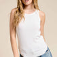 Shirts Women’s Basic Ribbed Knit Longline Tank Top JDT7724