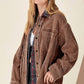 Outerwear Women’s Oversized Corduroy Button JKT1727