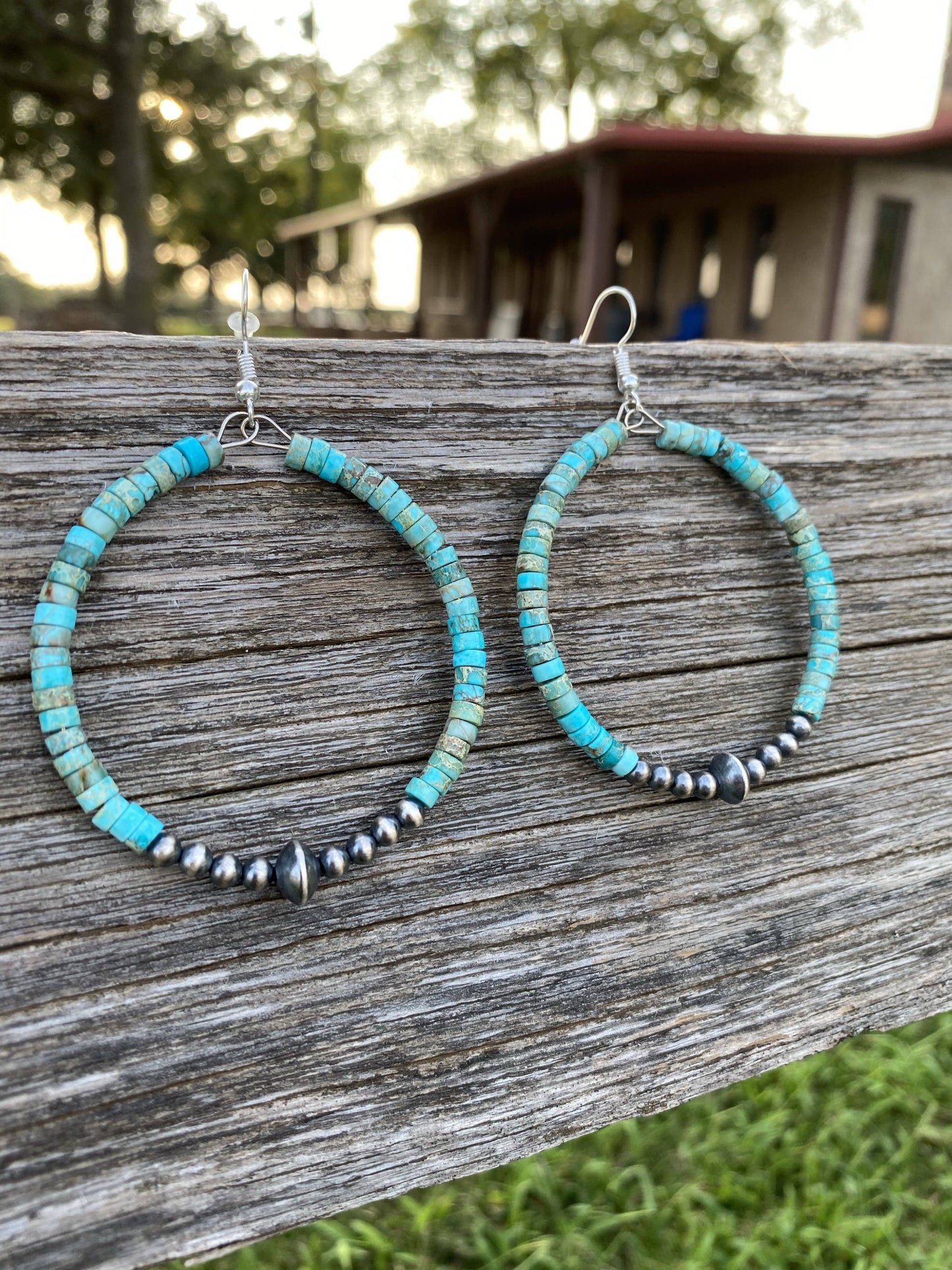 Hoop With Real Sterling Silver Pearls EAR-HOO-146-NAV