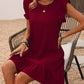 Elegant Ruffled Sleeve Straight Dress