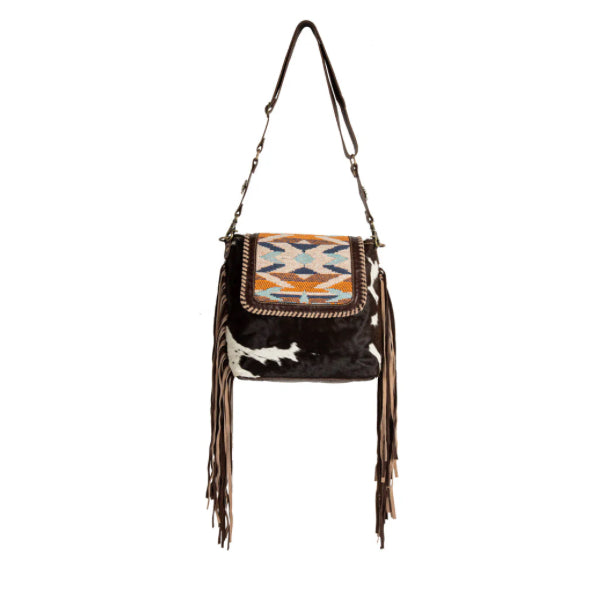 Purses Myra Bag Sun Serape Fringed Leather Hairon Bag S-7397