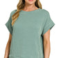 Raised Rib Cap Sleeve Top 8616Y