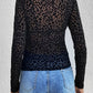 TO1494 Sheer Mesh Mock Neck Top