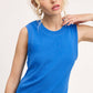 Shirts Women’s-Stretchy Basic Ribbed Sleeveless Crew Neck Tank Top HUT7340