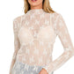 6343 Lace See-through Layering Top