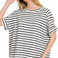 8602A Stripe Jacquard Round-neck Box Tee