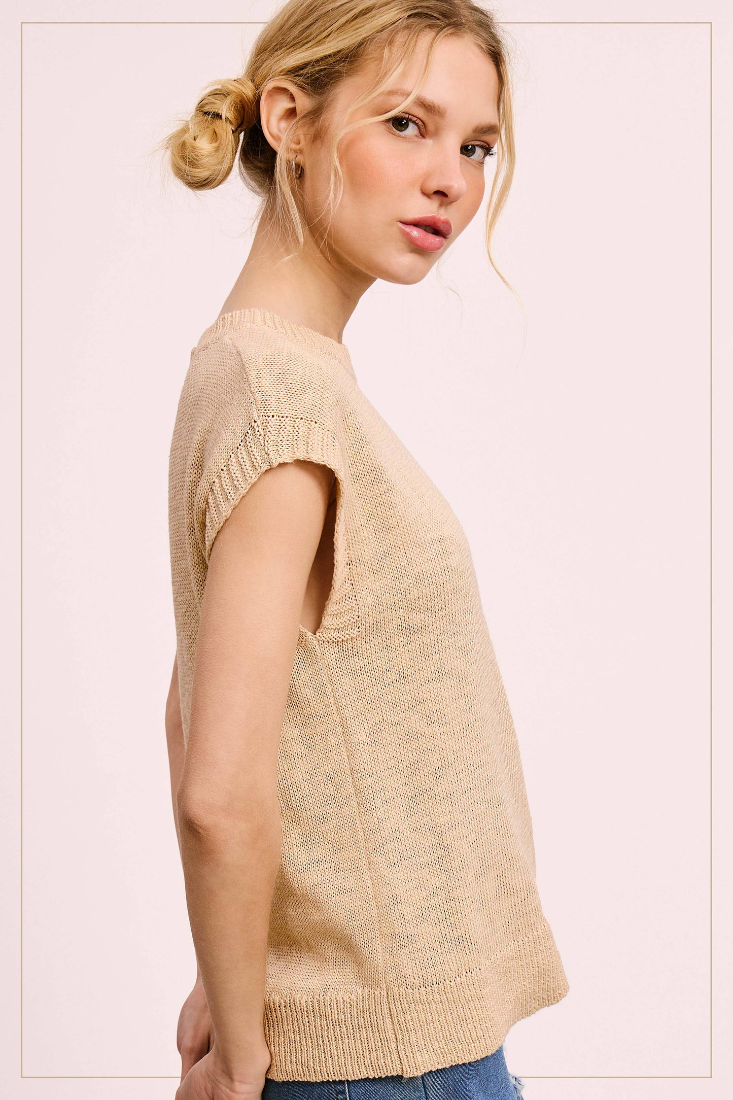 JCS3598- Knit Sweater Vest Outerwear women’s