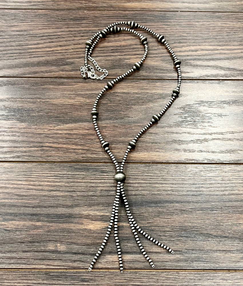 739368, Handmade 30" Navajo Bead Y-Necklace