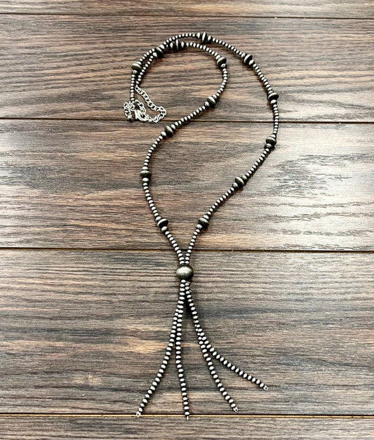 739368, Handmade 30" Navajo Bead Y-Necklace