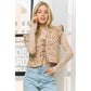 Shirts Women’s FLORAL PRINT VEST JACKET With ARMHOLE RUFFLE JK10401