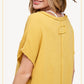Loose Fit Gauze Fabric Short Sleeve Top HBT7624