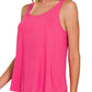 Flowy Hem Rayon Sleeveless Tank Top 8520