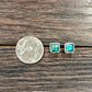 724794, 6mm Square Gemstone Stud Earrings