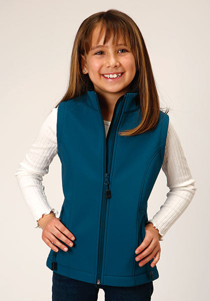 Outerwear Girls Roper Hi Tech Teal Vest 03-298-0781-0618