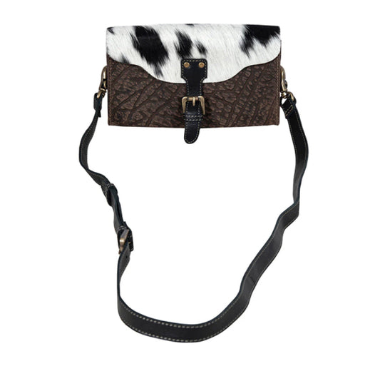 Purses Myra Bag Blazing Bull Trail Leather & Hairon Bag S-8706