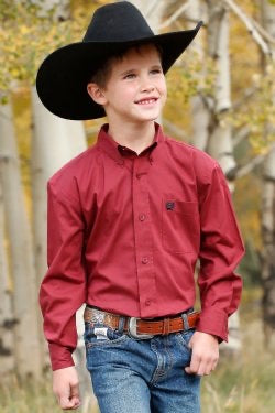 Shirt Boy’s Cinch Long Sleeve Red MTW7060324