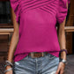 Shirts Women’s Pleated Ruffle Sleeve CWTBLSL0634