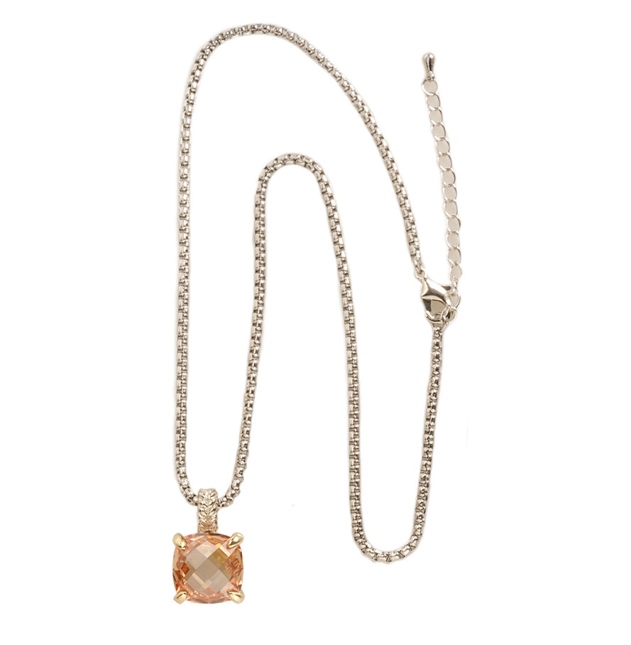 GOLD CHAIN W/SQ STONE Jewelry TN148GCH
