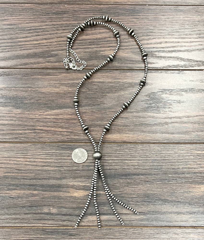 739368, Handmade 30" Navajo Bead Y-Necklace