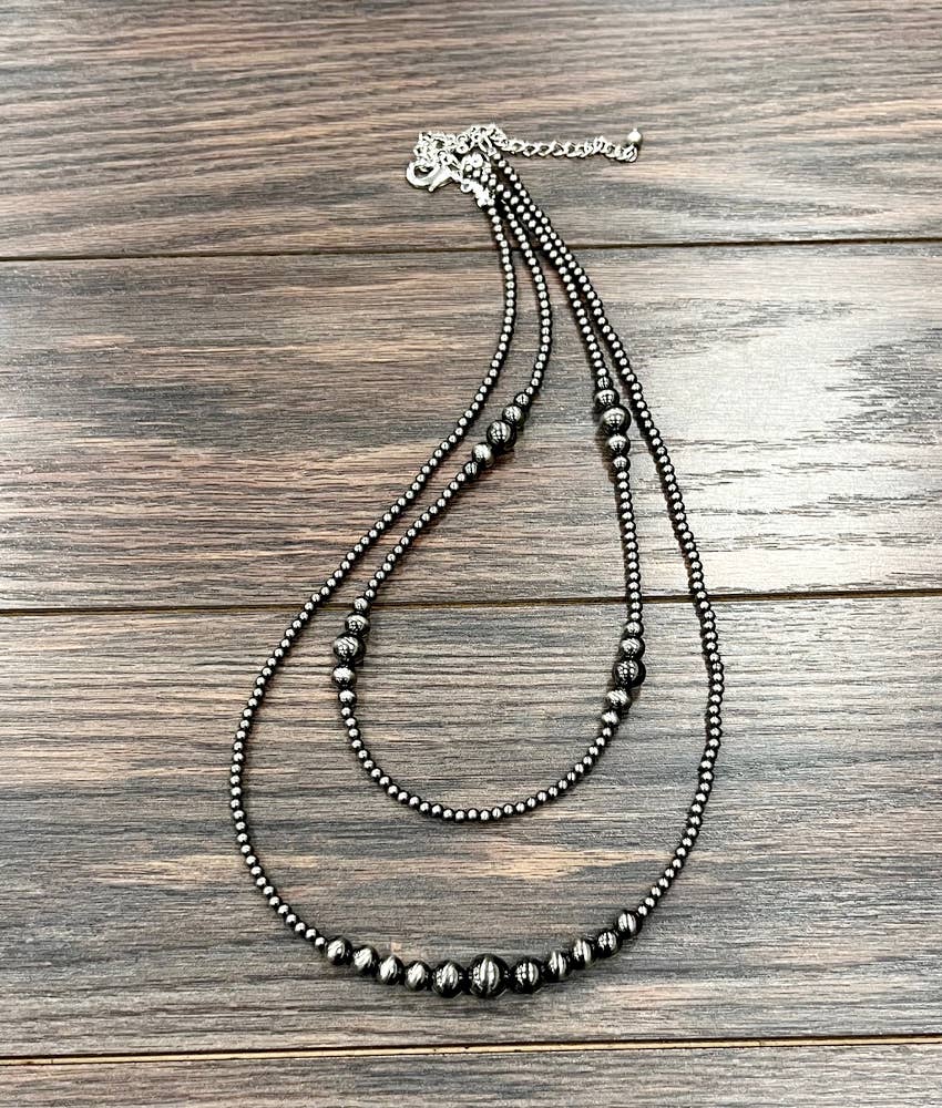 739389, Handmade 26" Polish Navajo Bead Necklace