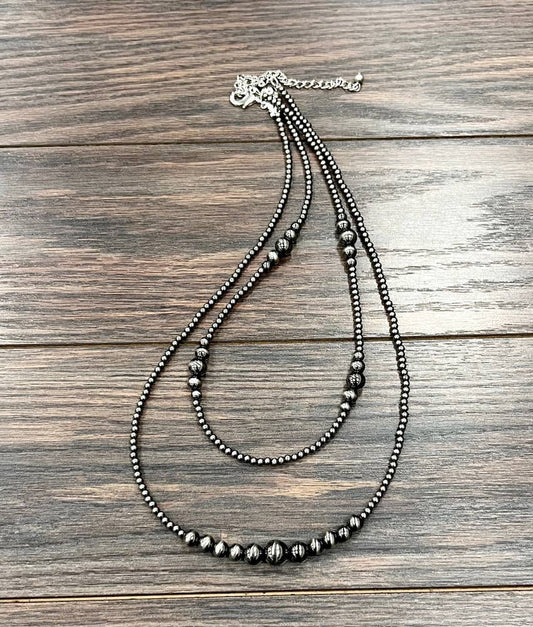739389, Handmade 26" Polish Navajo Bead Necklace