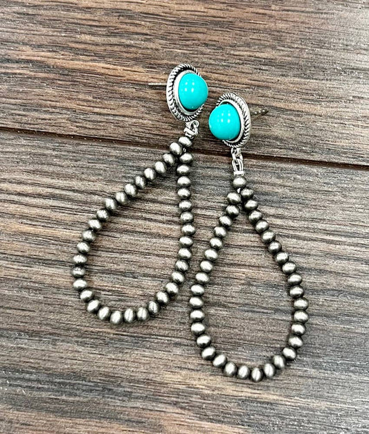 Handmade Navajo Bead Post  earrings 725927