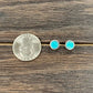 6mm Flat Turquoise Stud Earrings 722782