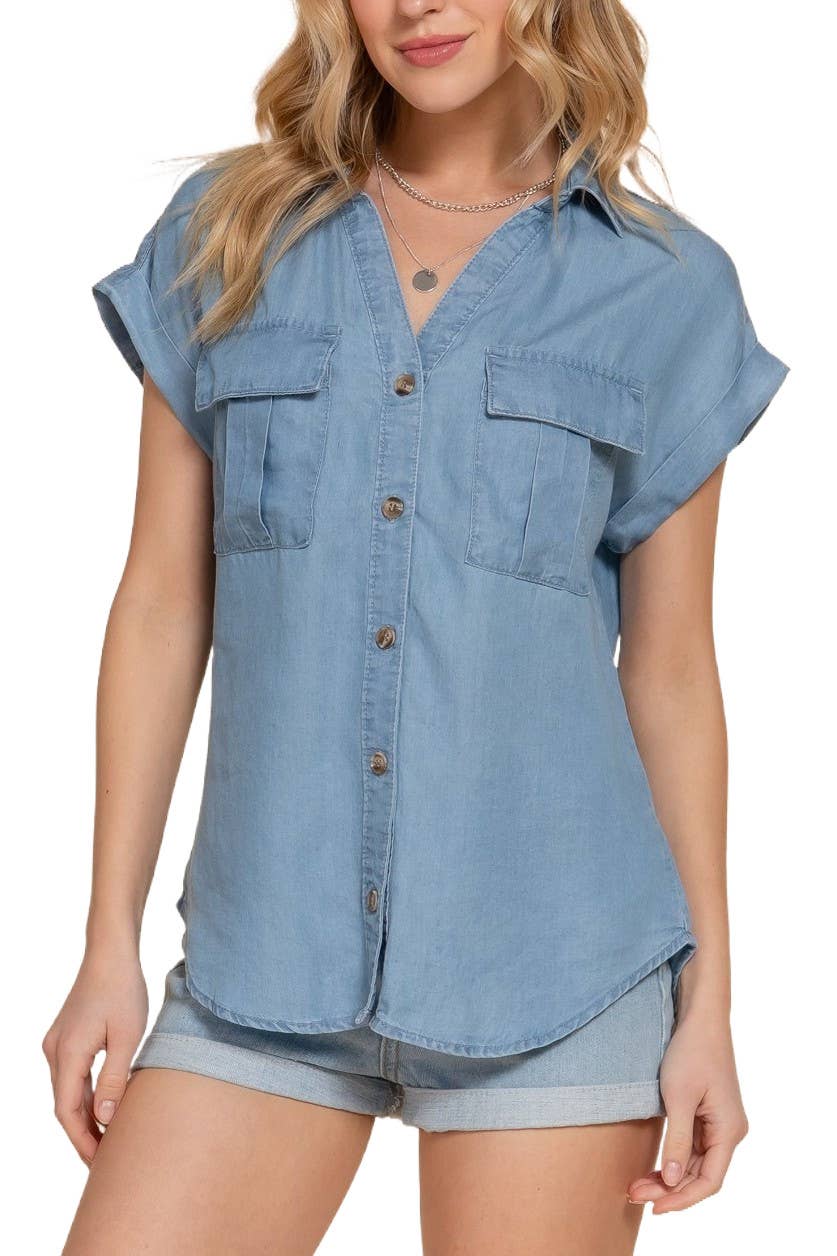 Dolman Short Slv Tencel Shirt A1G-T13802