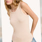 Shirts Women’s Basic Ribbed Knit Longline Tank Top JDT7724