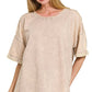 French Terry Acid Washed Tee Shirts 5314A