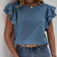 Shirts Women’s Crewneck Loose Lace Ruffle Sleeve RCXL00715