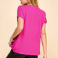 T1641 Solid Ribbed Top With Pockets L1E-T1641