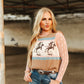 LARIAT Shirt LACE L/S *DUSTY ROSE mesh top