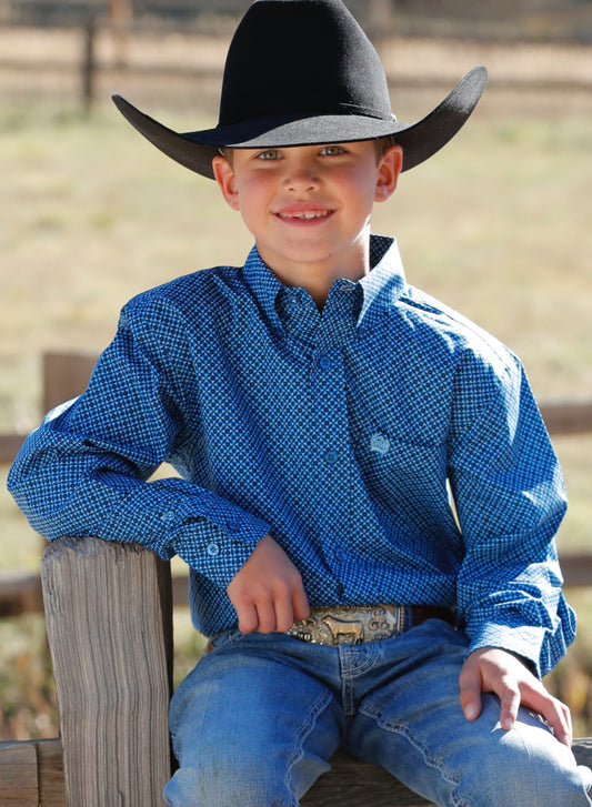 Shirts Kids Boys Cinch Long Sleeve Button Geo MTW7060352