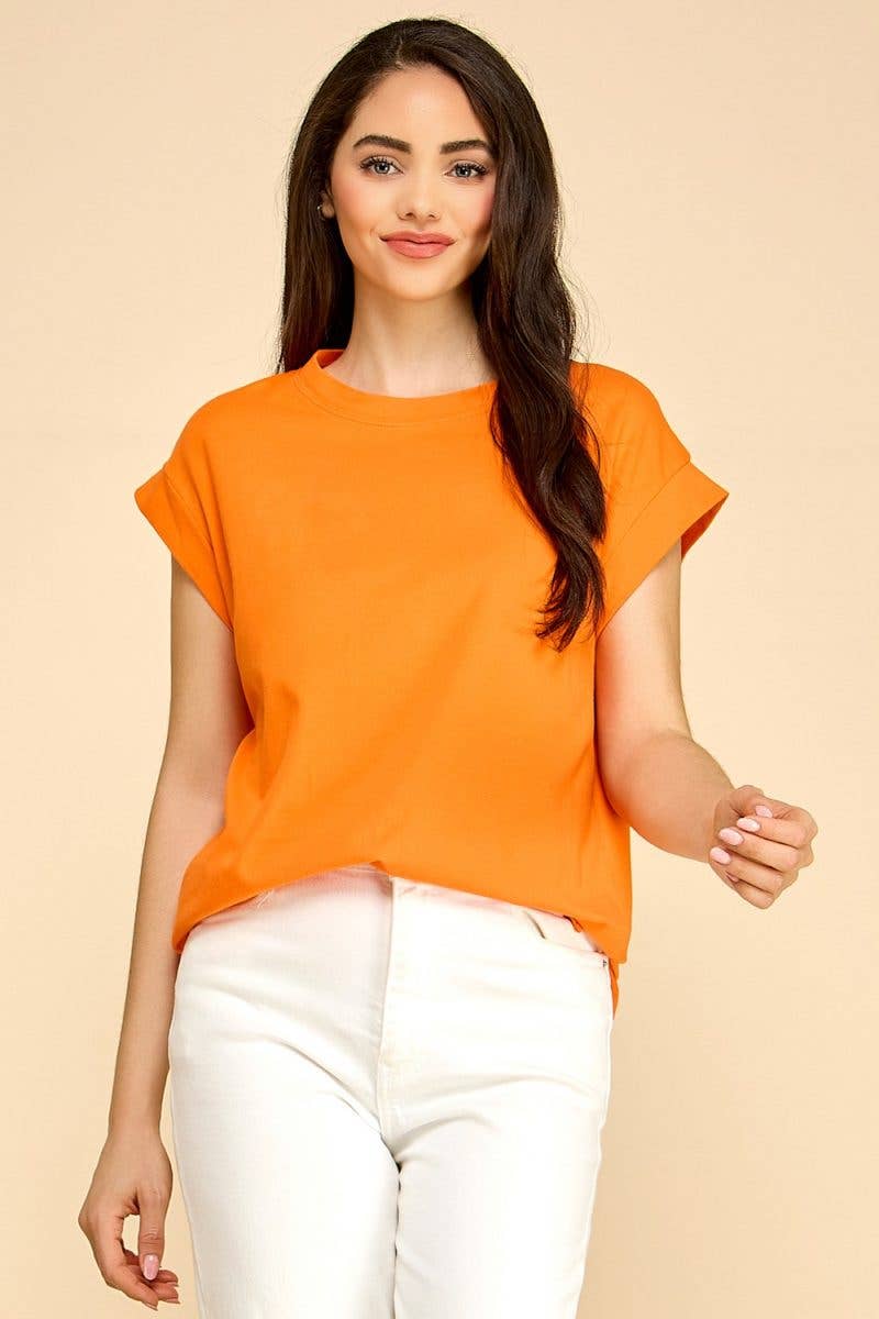 T1478D Short Sleeve Solid Top
