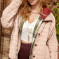 Outerwear Women’s Oversized Soft Quilted Button Down Jacket JKT1787