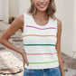 Shirts Women’s LDC Striped Round Neck Knitted Sweater Tank LD2771402