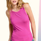 Shirts Women’s Basic Ribbed Knit Longline Tank Top JDT7724