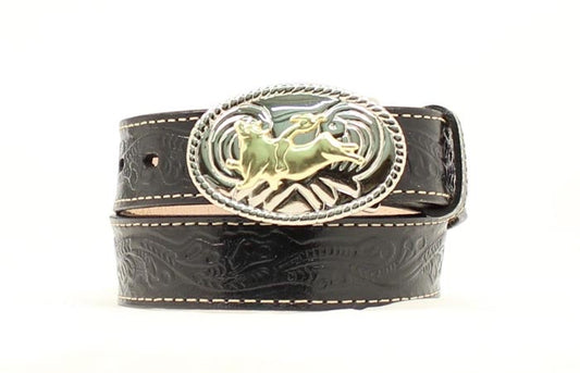 Belt Boys Nocona Floral Bullrider Black N4410401