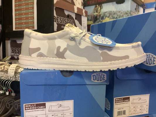 Shoes Mens Hey Dude Wally Washed Camo GDC 40694-1KL