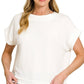 Raised Rib Cap Sleeve Top 8616Y
