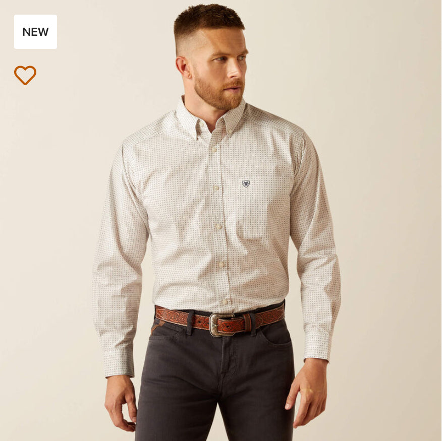 Shirts Men’s Ariat Cesar Long Sleeve Shirt White 10058761
