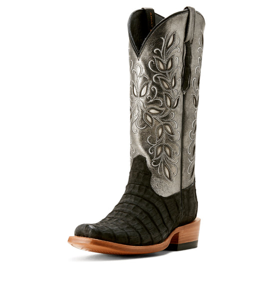 Boots Women’s Ariat Futurity Silk  Black Caiman Sueded 10053721