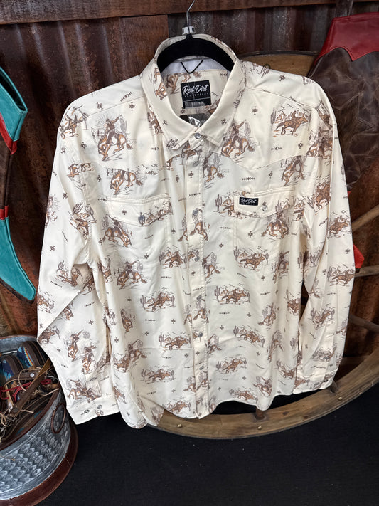 Shirts Men’s Red Dirt Long Sleeve Western Print RDDWLS019WES