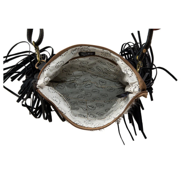 Purses Myra Bag Tumbleweed Trail Fringed Hand-Tooled Bag S-7869