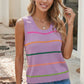 Shirts Women’s LDC Striped Round Neck Knitted Sweater Tank LD2771402