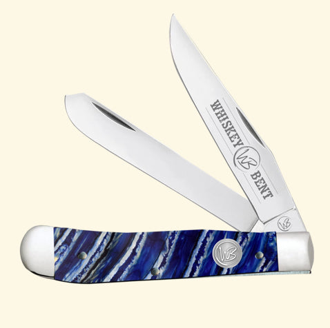 ￼ Accessories Knifes Whiskey Bent Blue Mammoth Trapper