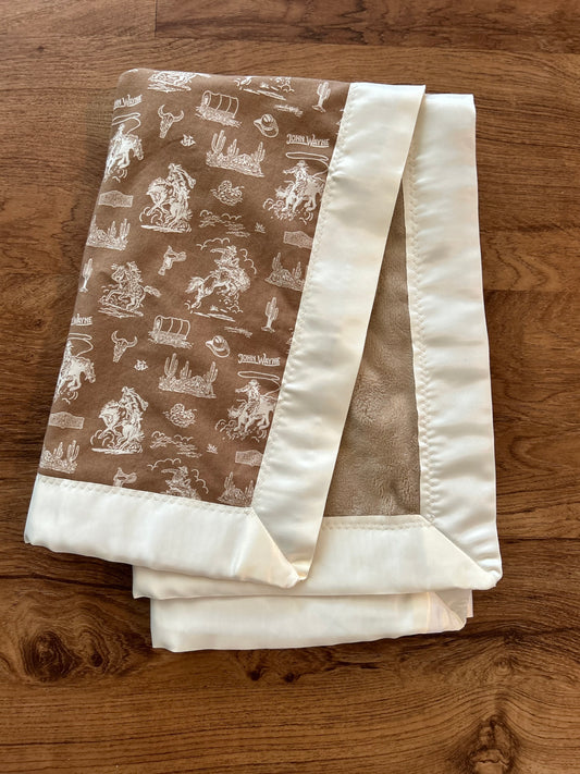 Accessories Bull by The Horns Baby Blanket John Wayne Pattern