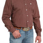 Shirts Mens Long Sleeve Geo Print Navy Rust MTW1105846